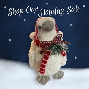 Bloom Festive Penguin with Red and White Scarf